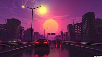 Retro City Wallpaper Top Background
