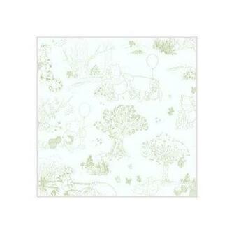 Winnie The Pooh Classic Green Toile Wallpaper Kitchen