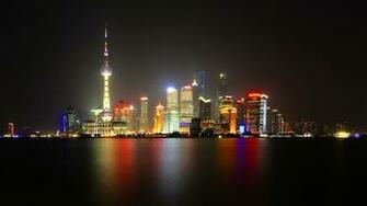 Shanghai Night Lights Wallpaper