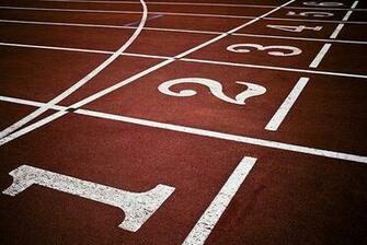 Track Red Race From An Old Olympic Stadium