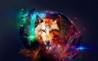 Galaxy Wolf Wallpaper Image