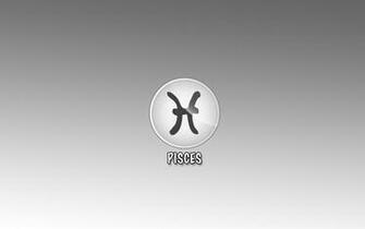 Sign Pisces On The Gray Background Desktop Wallpaper