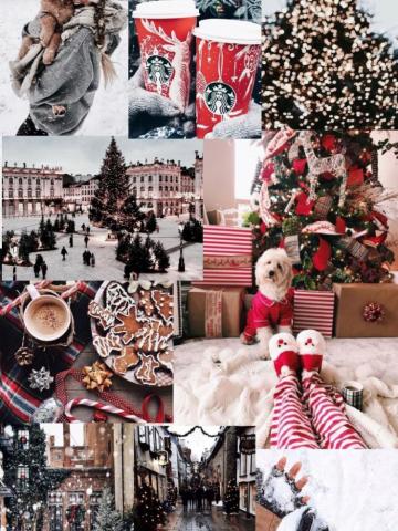 Winter Aesthetic Collage Wallpaper