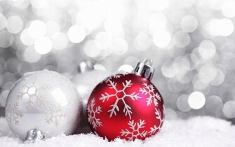 Red Christmas Decorations Wallpaper