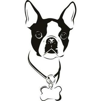 Boston Terrier Silhouette Clipart Clip Art Image Bt