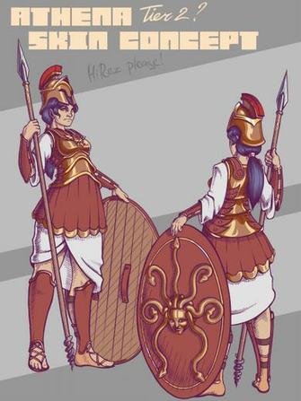 Athena Skin Concept Smite By Liarjohnny
