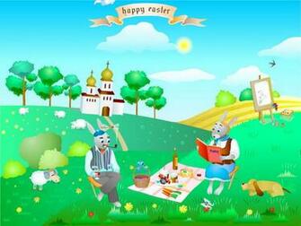 Easter Screensaver Rabbits Fullscreensavers