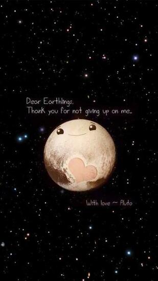 Cute Heart iPhone Kawaii Love You Planet Pluto