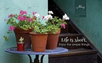 May Life Is Short Desktop Calendar Wallpaper