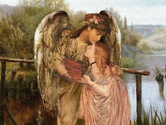 Kissed By An Angel Background Wallpaper