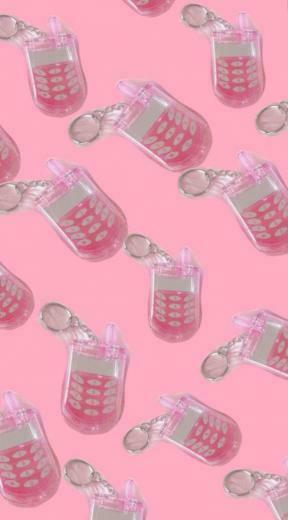 Cute Keychain Whimsical Source Unknown Art Pink