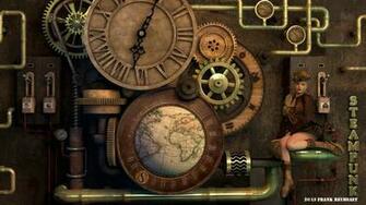 3d Steampunk Clock By Freuby