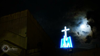 Full Moon Neon Cross By Elitez21