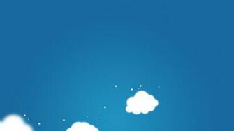 HD Wallpaper Minimal Cartoon Clouds Blue Background