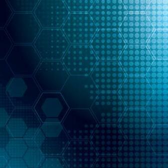 Background Blue Hexagon Halftone Pattern Background