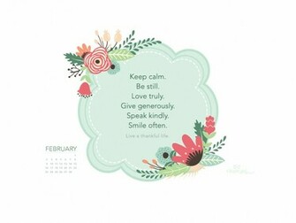 February Thankful Life Wallpaper