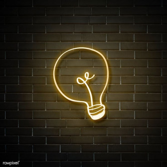 Neon Yellow Bulb On A Walll Wallpaper