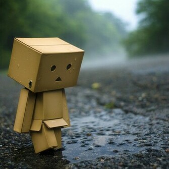 Lovely Paper Robot iPad Wallpaper Background HD