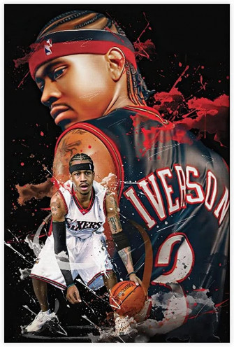 Amazon Shitou Allen Iverson Poster Basketball Picture S