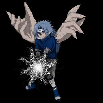 Sasuke Curse Seal Render Chidori Black By Lwisf3rxd On