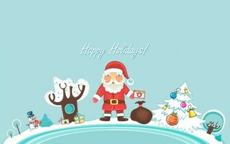 Santa Claus Happy Holidays Wallpaper HD