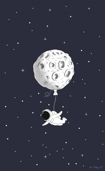Cartoon Astronaut Wallpaper