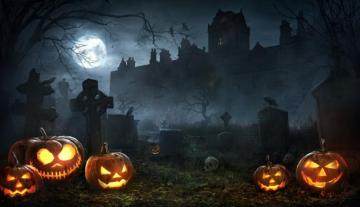 Halloween Graveyard Wallpaper On