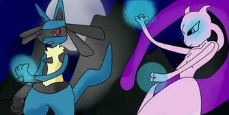 Mewtwo Vs Lucario Wallpaper By
