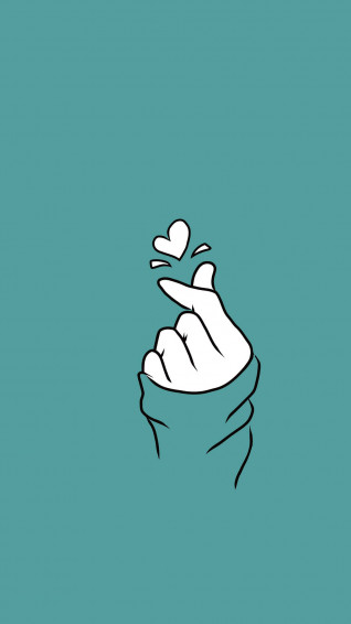 Korean Finger Heart Wallpaper