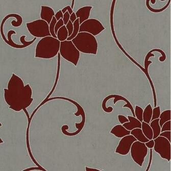 P S Decor Deluxe Orpheo Floral Trail Metallic Textured Wallpaper