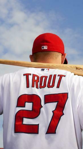 Wallpaper Baseball Top Players Mike Trout Los Angeles