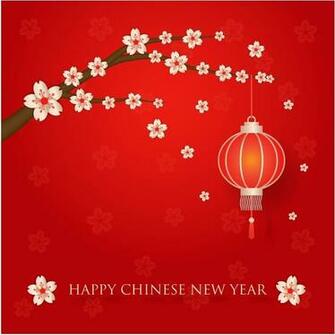 Vector Happy Chinese New Year Beautiful Red
