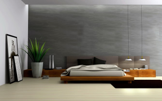 Bedroom Bed Architecture Interior Design Wallpaper HD