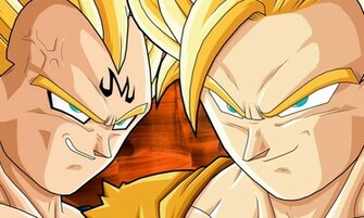 Ssj Majin Vegeta Vs Goku Wallpaper