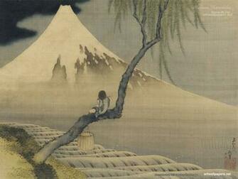 Fujiyama Japanese Art Wallpaper