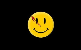 Watchmen Black Background Smiley Face Wallpaper Hq