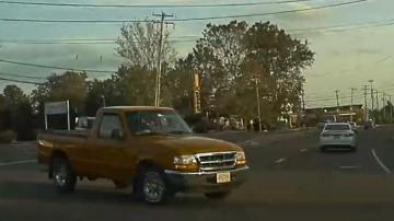 Watch Scary Crash Caused By Pickup Truck Turning In Front Of A Tesla