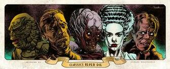 Classic Monsters Print By Valzonline