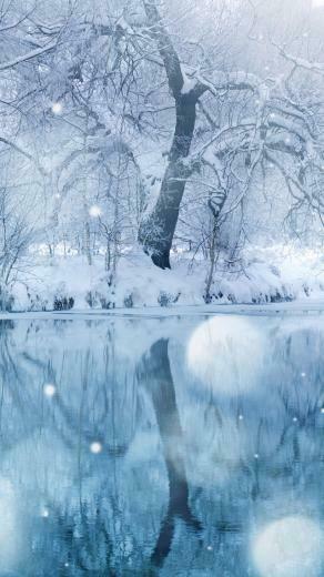 iPhone Wallpaper HD Timely Snow Background