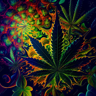 Cool Weed Leaf Background Wallpaper