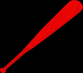Baseball Bat Transparent Background Red Outlined Clip