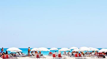Beach Party People Sand Sky Summer Umbrella HD
