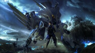 Soldiers Blue War Outer Space Skies Ranger Robotic Wallpaper