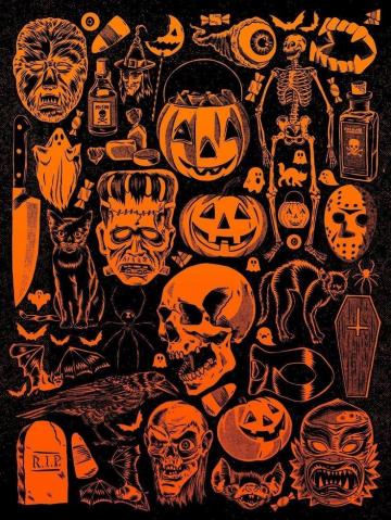 Vintage Halloween Wallpaper Costumes In