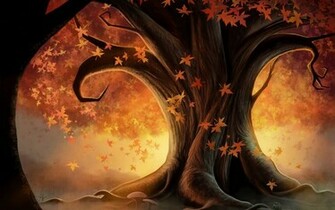 Autumn Tree Wallpaper Stock Photos