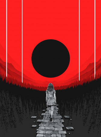 Enjoy Working On Your Favorite Anime With This Stylish And Modern Red Aesthetic Wallpaper
