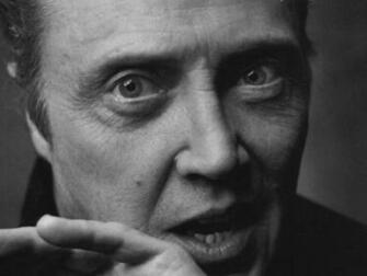 Christopher Walken Black And White Close Up Wallpaper