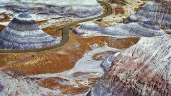 Painted Desert Blue Mesa In Petrified Forest National Park