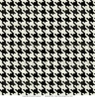 Royalty Retro Black And White Houndstooth Pattern