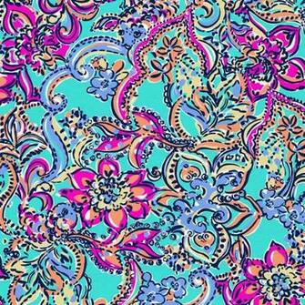 Lilly Pulitzer Wallpaper Blue Aqua Bait And